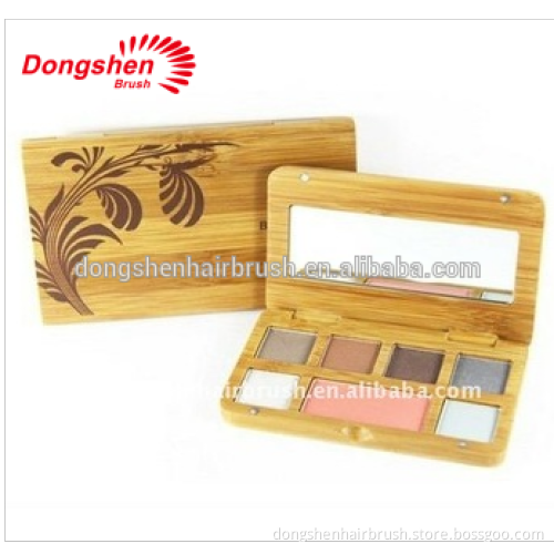 natural bamboo makeup eyeshadow mirror compact